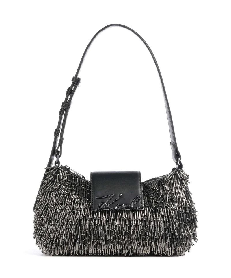 Karl Lagerfeld K/Signature Borsa a spalla black embellishment