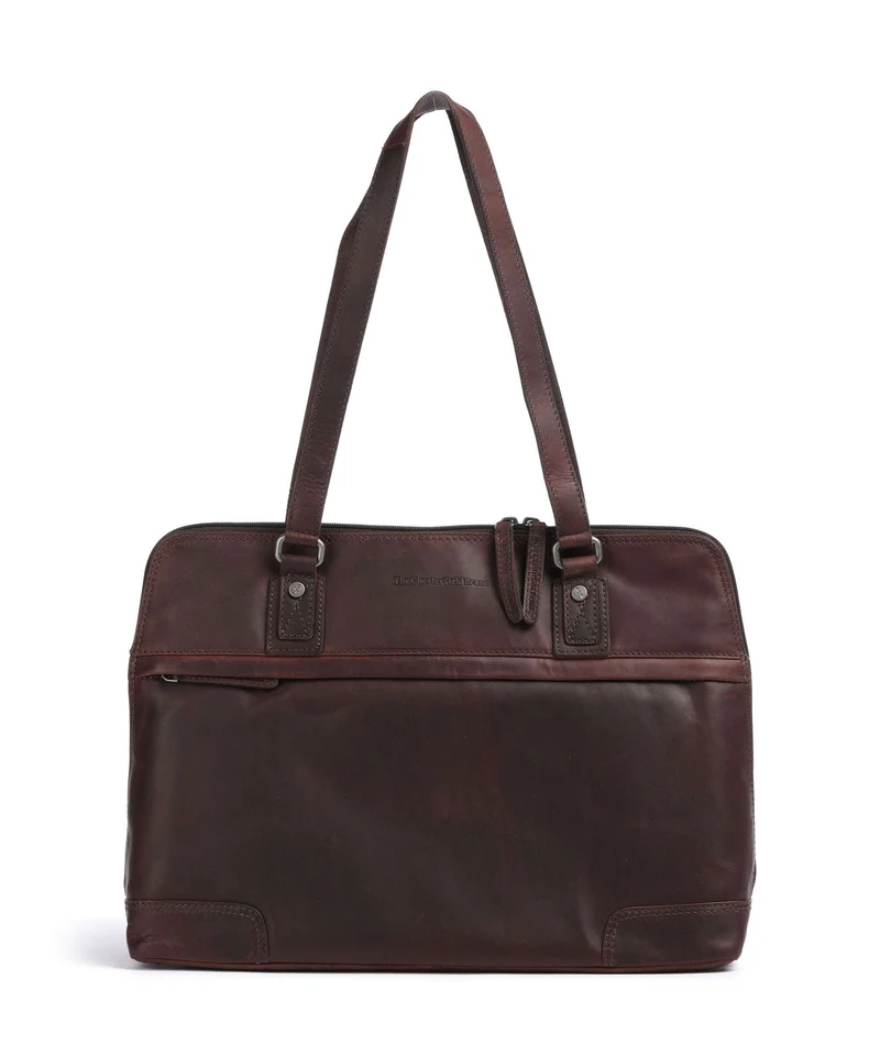 The Chesterfield Brand Wax Pull Up Cow Branson Borsa a spalla brown