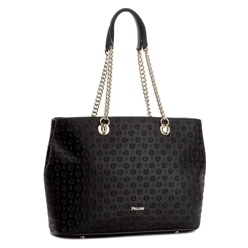 Borsa Donna Shopping POLLINI Linea Heritage Embossed Nero