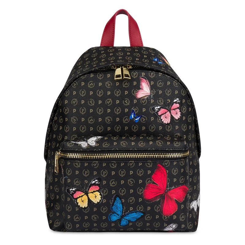 Zaino Donna POLLINI Linea Heritage Butterfly Nero Rosso