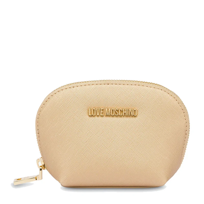 Beauty Case Small Laminato LOVE MOSCHINO linea Gift Capsule color Oro