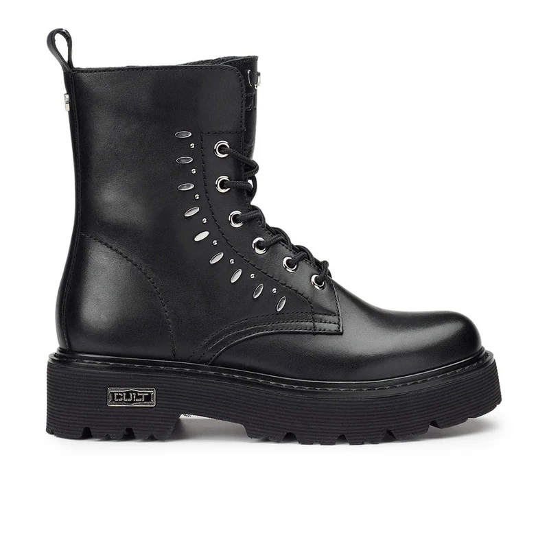 Scarpe Donna CULT Slash 3906 Anfibi in Pelle Nera con Borchie