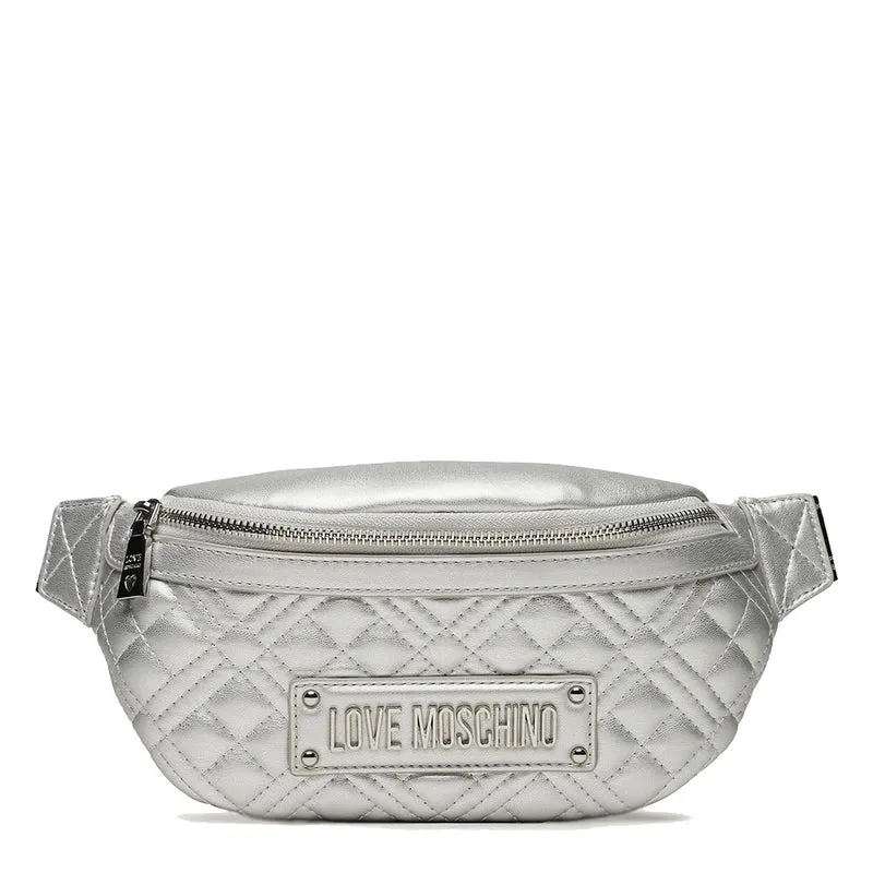 Marsupio LOVE MOSCHINO linea Shiny Quilted Argento JC4003