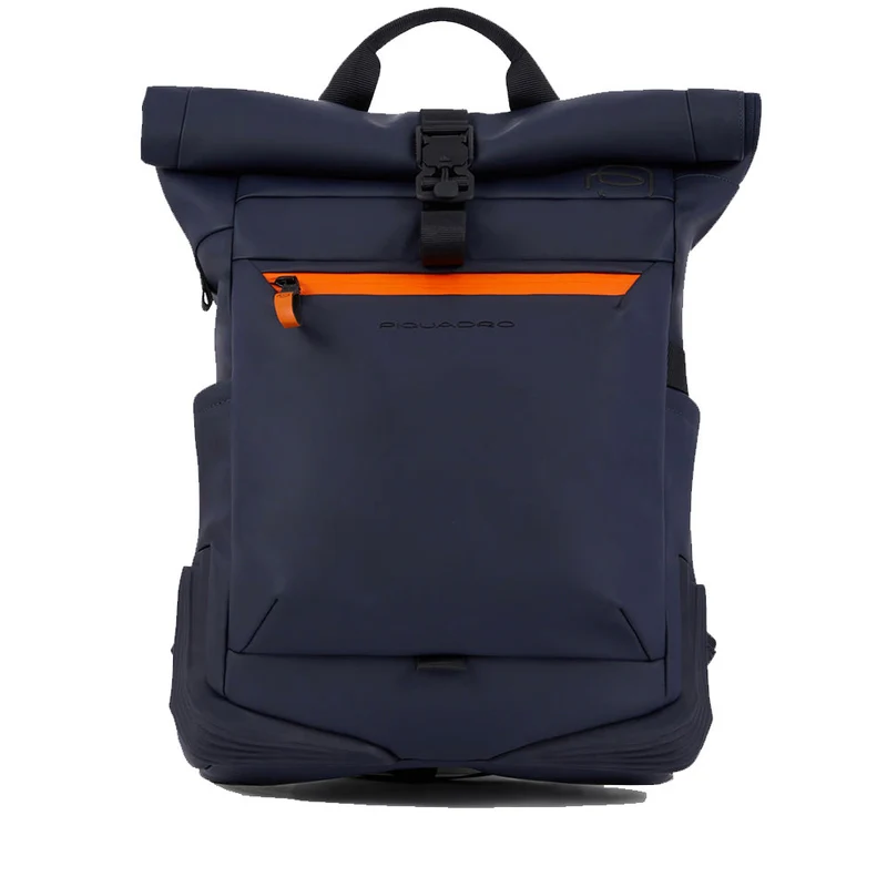 Zaino PIQUADRO Roll Top con porta Pc 15,6" in Tessuto Gommato colore Blu - CA6291C2OW