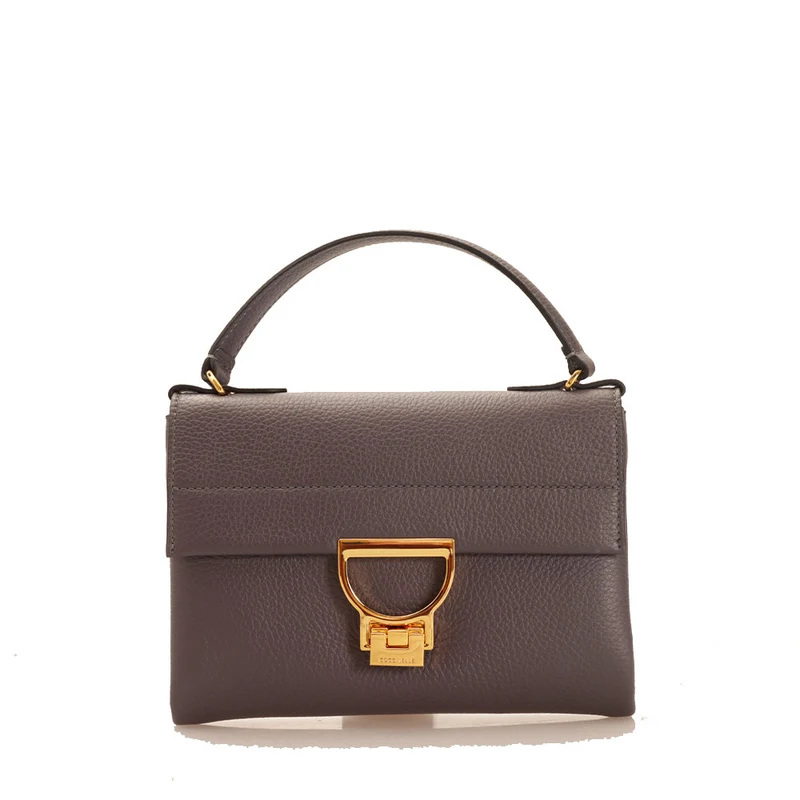 Borsa Donna a Mano con Tracolla COCCINELLE in Pelle Linea Arlettis Mini colore Ardesia