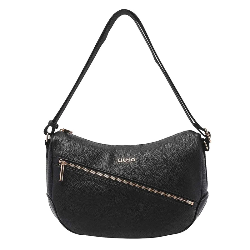 Borsa Donna Mezzaluna Media LIU JO Effetto Bottalato colore Nero