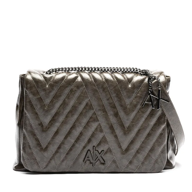 Borsa Donna a Spalla ARMANI EXCHANGE Chiusa con Pattina colore Stage Misura Grande