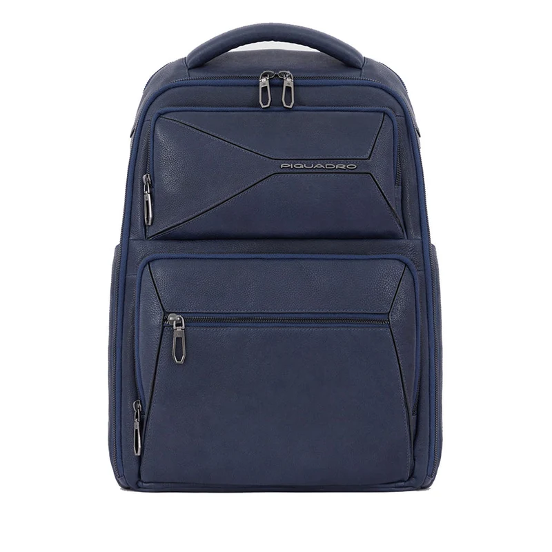 Zaino Uomo PIQUADRO porta Pc 15,6" in Pelle Colore Blu Linea Rhino - CA6250W118
