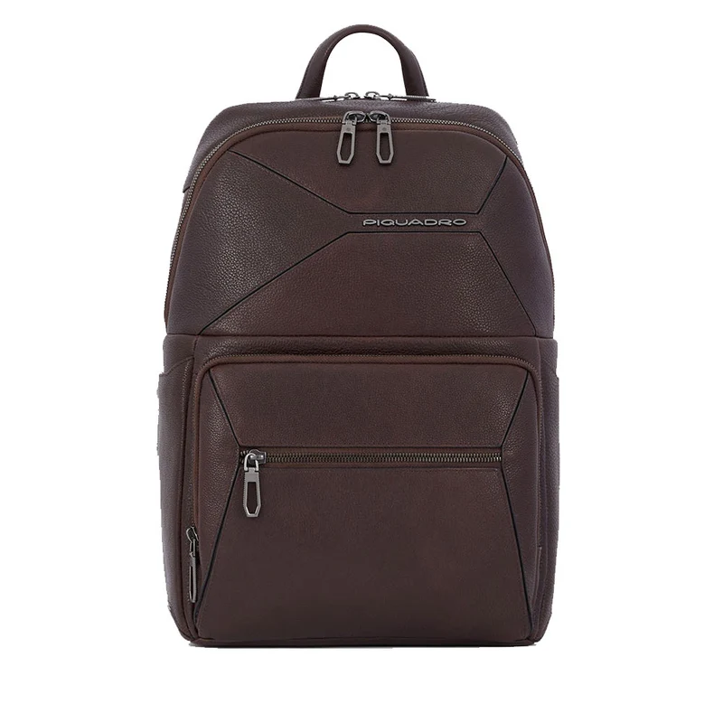 Zaino Uomo PIQUADRO porta Pc 14" in Pelle Colore Testa Moro Linea Rhino - CA6249W118