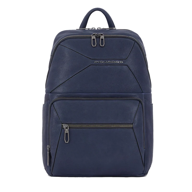 Zaino Uomo PIQUADRO porta Pc 14" in Pelle Colore Blu Linea Rhino - CA6249W118