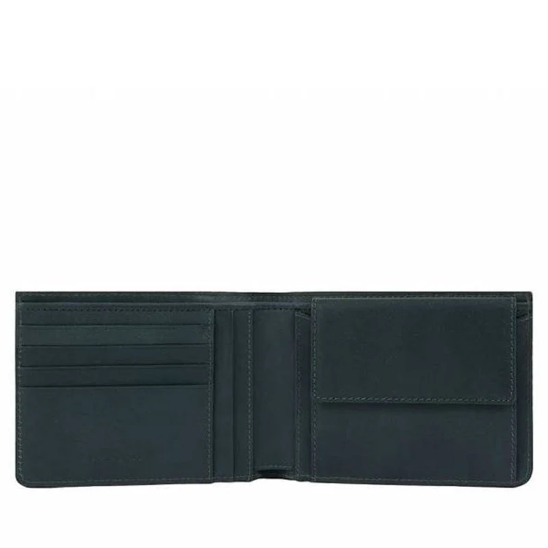 Portafoglio Uomo con Portamonete Piquadro In Pelle Verde - PU257W122R