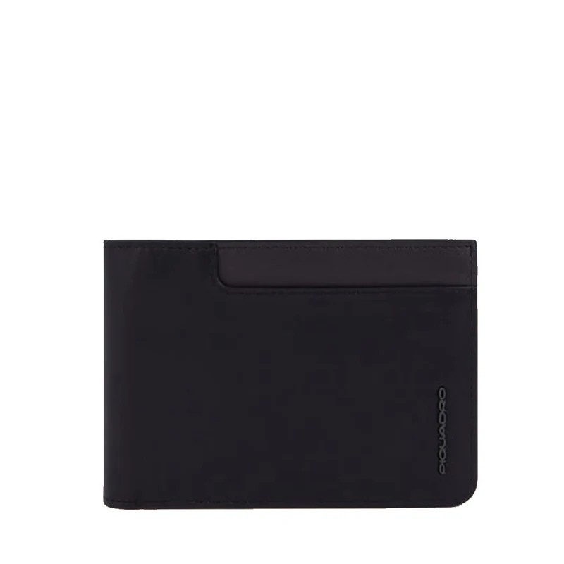 Portafoglio Uomo con Pattina PIQUADRO in Pelle Nera - PU1392W122R