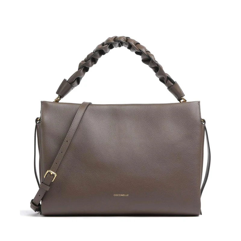 Borsa Donna a Mano COCCINELLE in Pelle Linea Boheme Medium colore Coffee - Pulp Pink