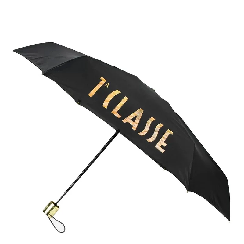 Ombrello Supermini 1A Classe Alviero Martini Nero con Logo Geo