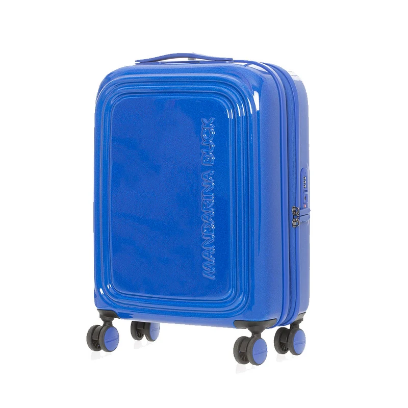 Trolley Cabina Rigido Espandibile Mandarina Duck 4 Ruote Colore Glitter Blue
