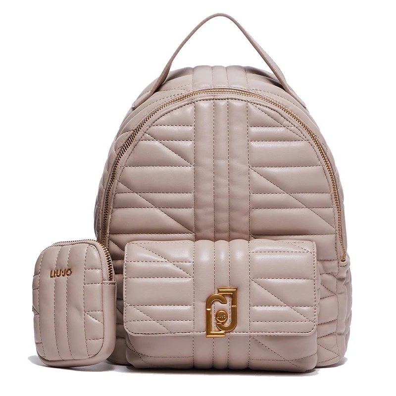 Zaino Donna LIU JO Ecosostenibile Matelassè Beige AF3122