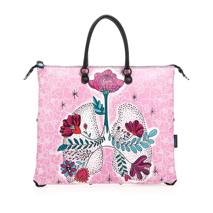 Borsa Donna a Mano con Tracolla GABS G3 PLUS Trasformabile in Pelle stampa "Respira" Medium