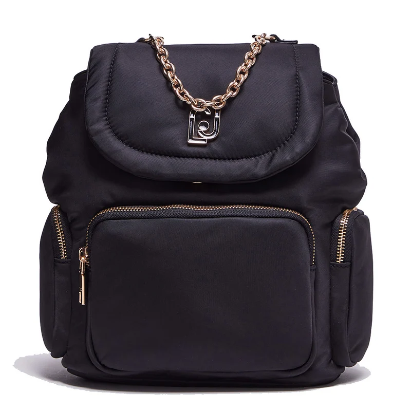 Zaino Donna LIU JO Ecosostenibile in Nylon Nero