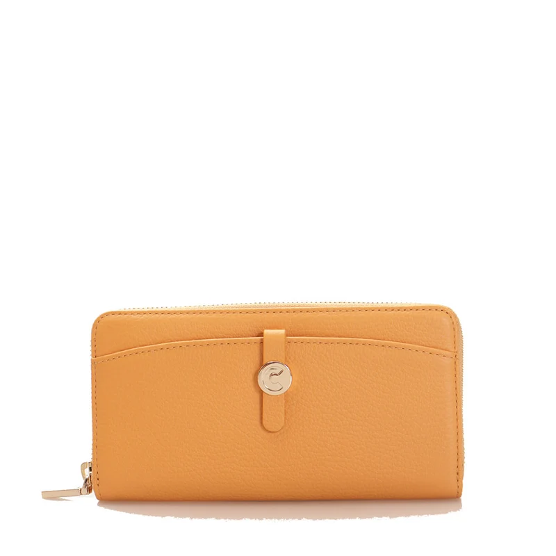 Portafoglio Donna Zip Around COCCINELLE in Pelle Colore Apricot Linea Dora
