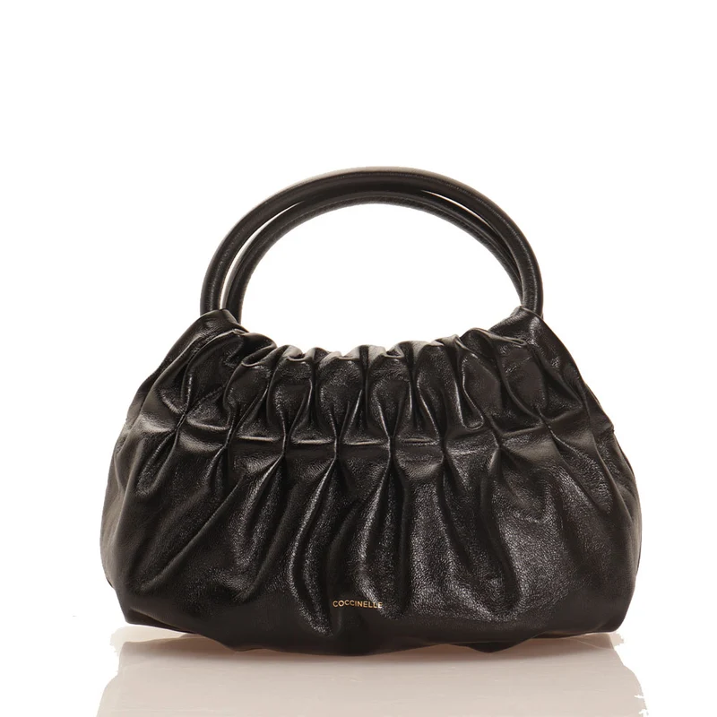 Borsa Donna a Mano COCCINELLE in Pelle Liscia Linea Croisette Colore Nero