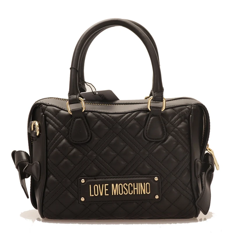 Borsa Donna Bauletto a Mano LOVE MOSCHINO linea Shiny Quilted colore Nero