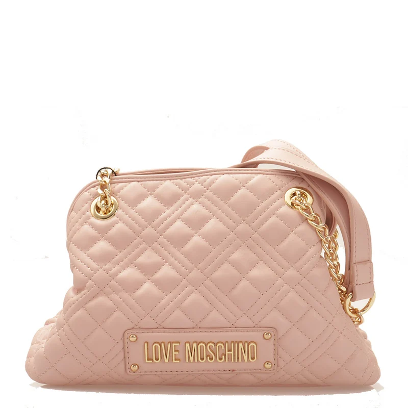 Borsa Donna Piccola a Spalla LOVE MOSCHINO linea Shiny Quilted colore Rosa Nude JC4014