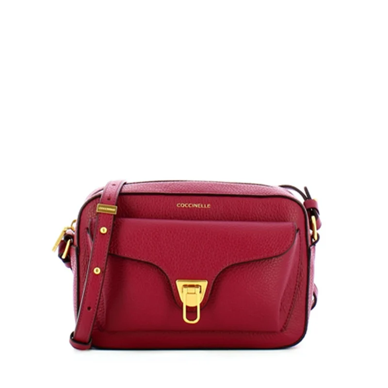 Borsa Donna a Tracolla COCCINELLE in Pelle Garnet Red linea Beat Soft Misura Media