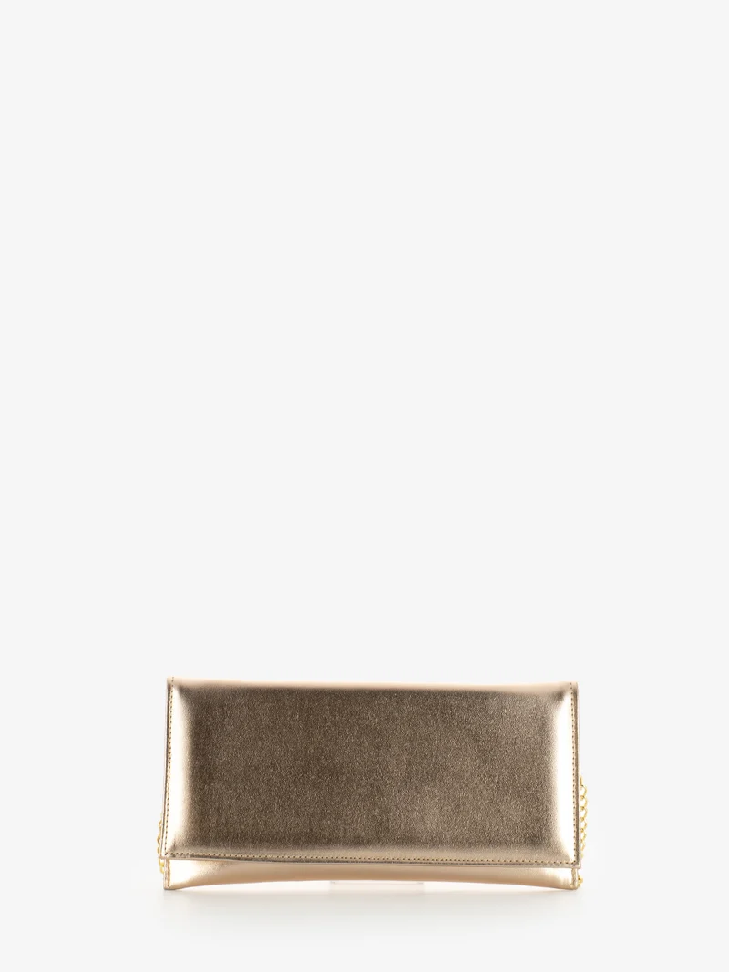 Pochette con catena metal platino