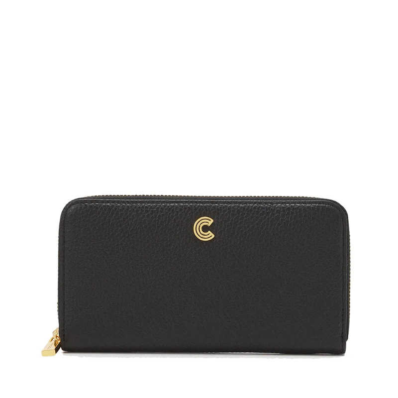 Portafoglio Donna COCCINELLE in Pelle Martellata Colore Nero Linea Myrine