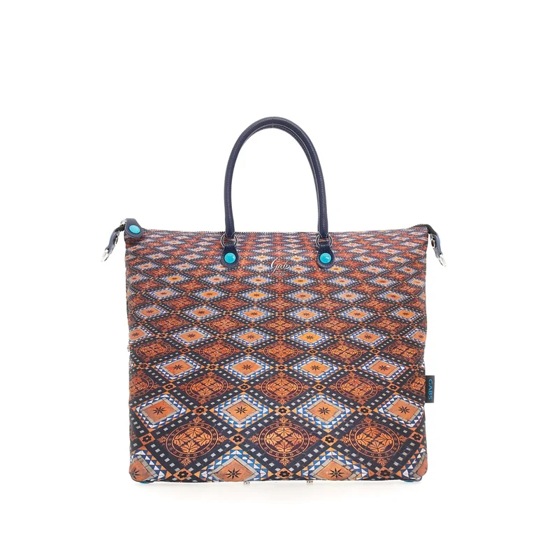 Borsa Donna a Mano con Tracolla GABS G3 Trasformabile in Tessuto stampa Piastrelle Junagarh Large