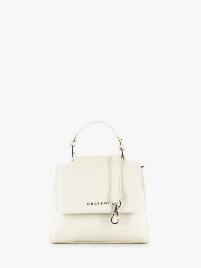 Borsa a mano mini Sveva Soft bianco