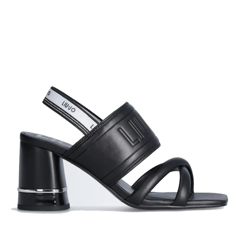 Scarpe Donna LIU JO Nice 11 Sandali Neri con Tacco Largo
