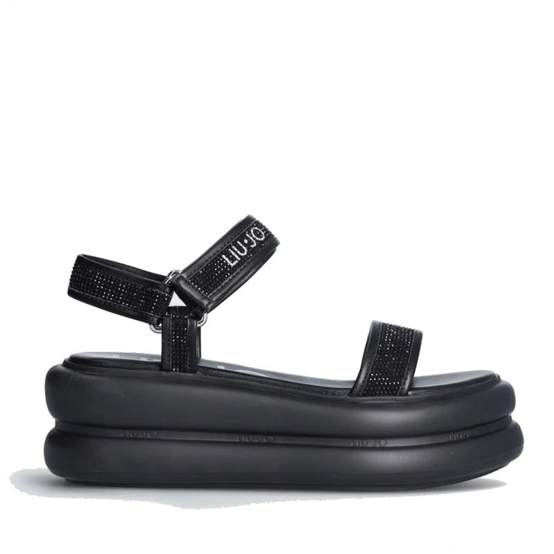 Scarpe Donna LIU JO Sandali Platform Aria 03 con Strass colore Nero
