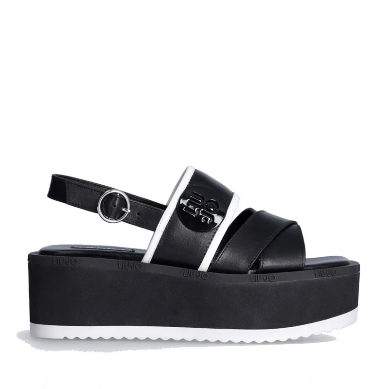 Scarpe Donna LIU JO Sandali Platform Ada 20 in Pelle Nera
