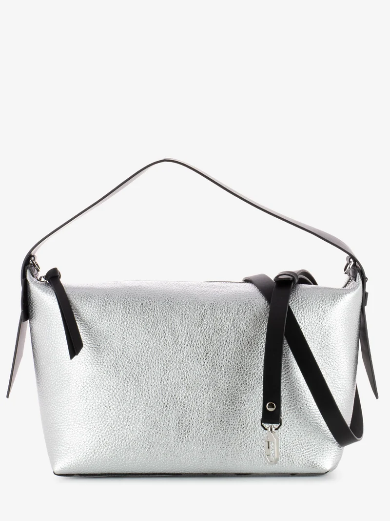 Borsa Hobo Giovanna dollaro laminato silver