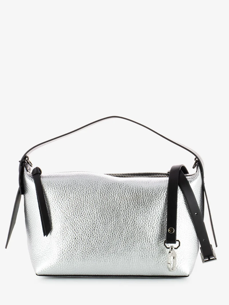 Borsa Hobo S Gilda dollaro laminato silver