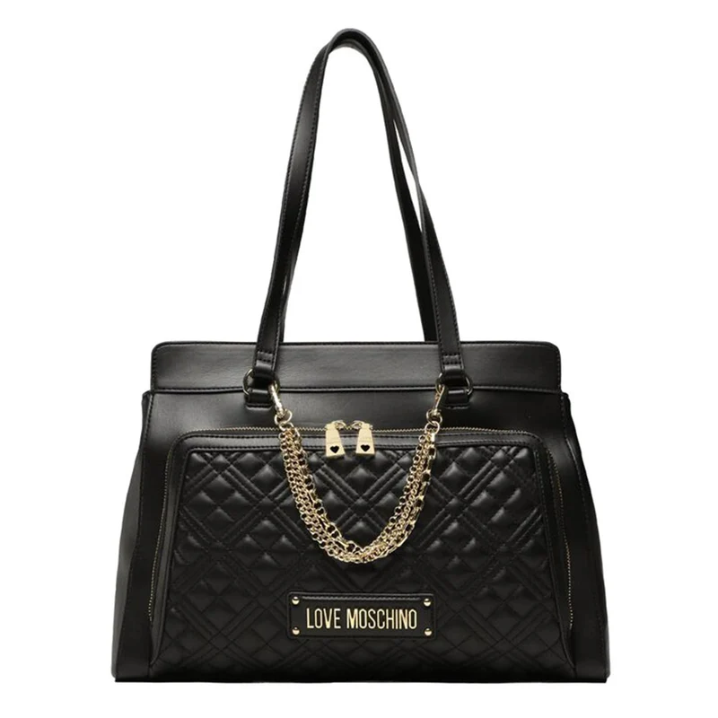 Borsa Donna Shopping a Spalla LOVE MOSCHINO linea Quilted colore Nero JC4259