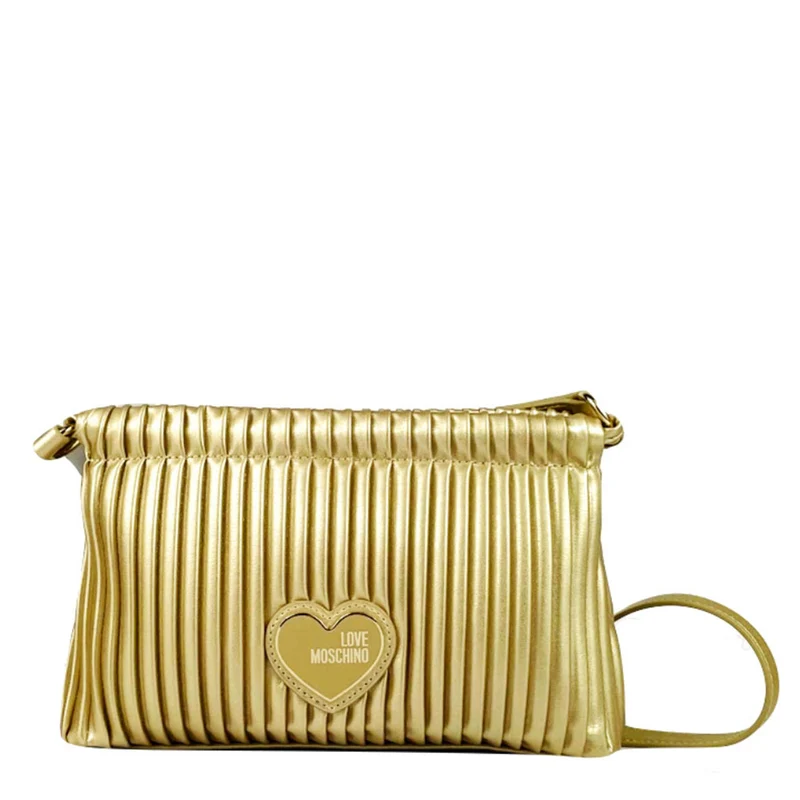 Borsa Donna a Tracolla LOVE MOSCHINO linea Pleated colore Oro