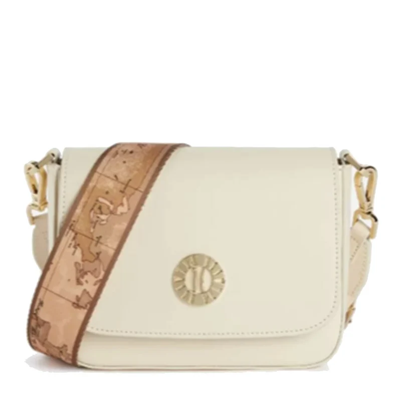 Borsa Donna a Tracolla con Pattina 1A Classe Alviero Martini linea Geo Summer Dream in Pelle Bianca GV44