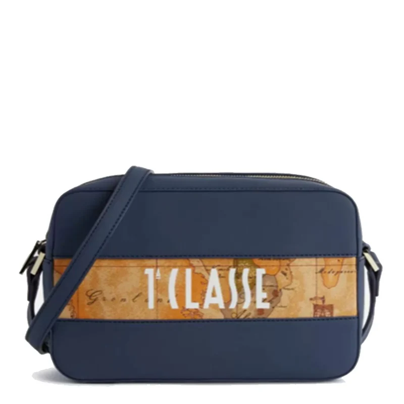 Borsa Donna a Tracolla 1A Classe Alviero Martini linea Geo Party in Tessuto Gommato Blu GT12