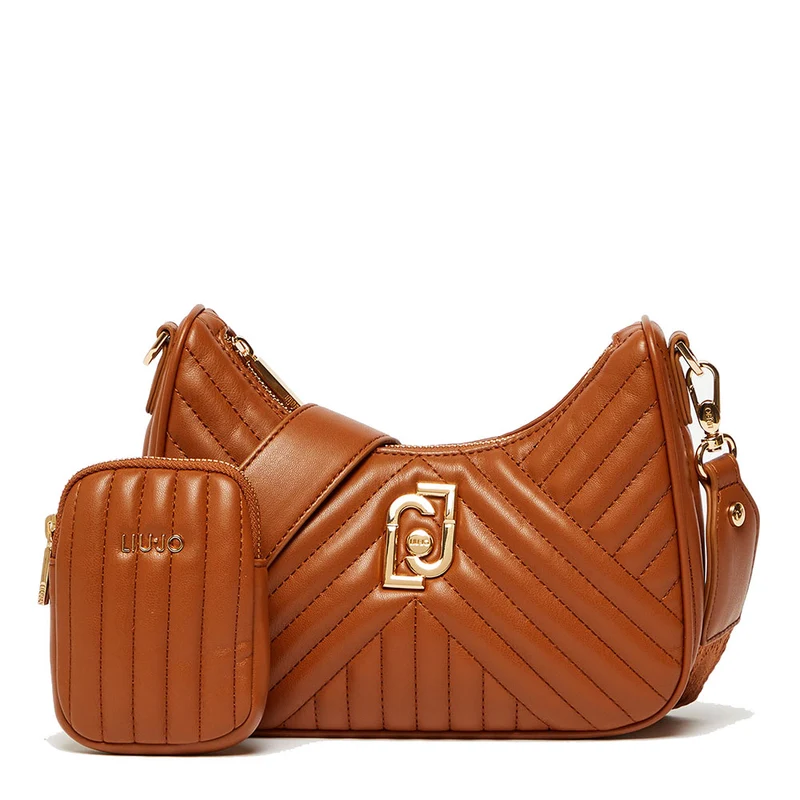 Borsa Donna a Tracolla LIU JO Ecosostenibile Matelassè Marrone