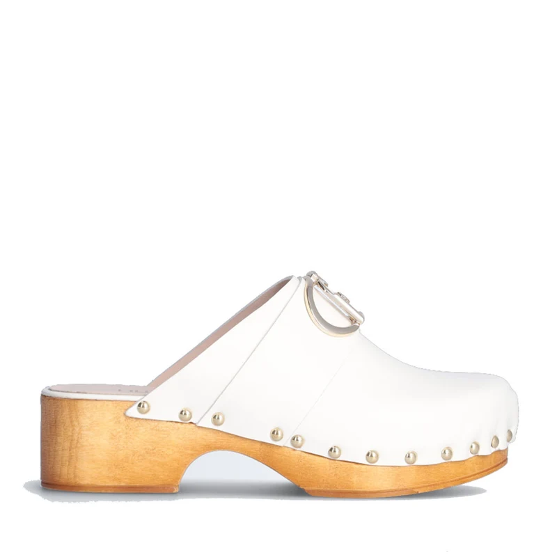 Scarpe Donna LIU JO Olga 04 Sabot in Pelle color Conchiglia