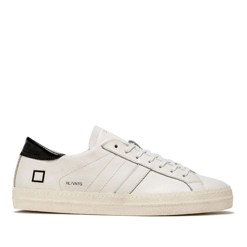 Scarpe Uomo D.A.T.E. Sneakers linea Hill Low Flow Vintage Calf colore White Black