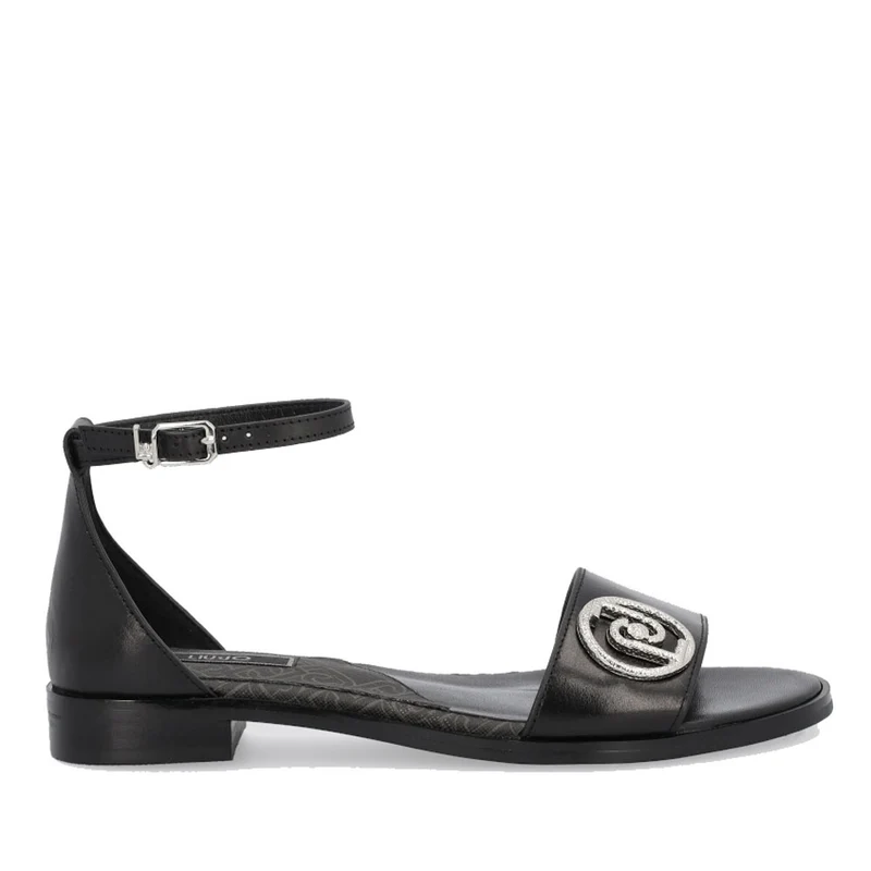 Scarpe Donna LIU JO Sandali Flat in Pelle Nera