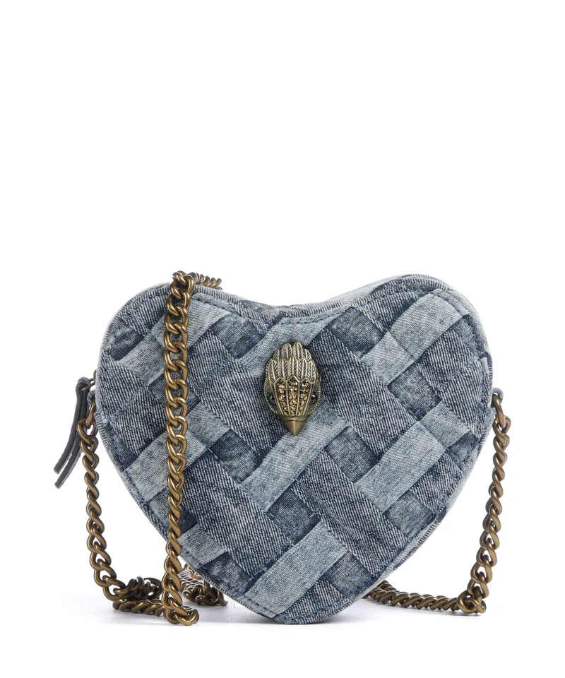 Kurt Geiger Kensington Heart Borsa a tracolla denim
