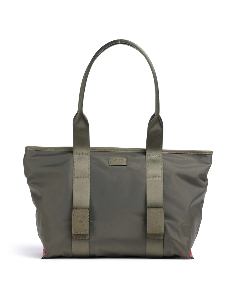 Lancel Mistral M Borsa shopper dark khaki