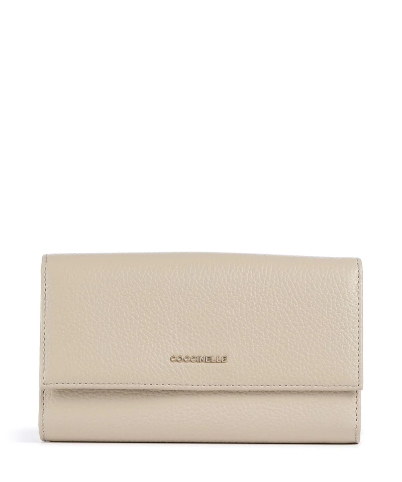 Coccinelle Metallic Soft Portafoglio sandshell