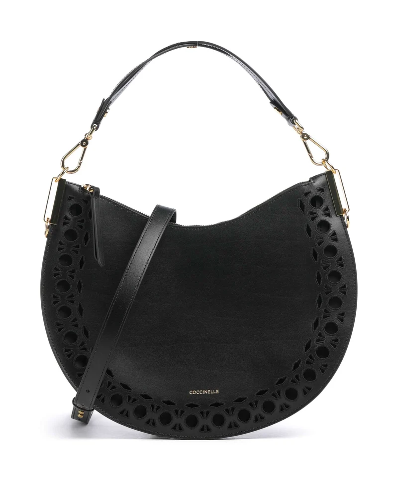 Coccinelle Sunup Monogram Sangallo Borsa hobo noir