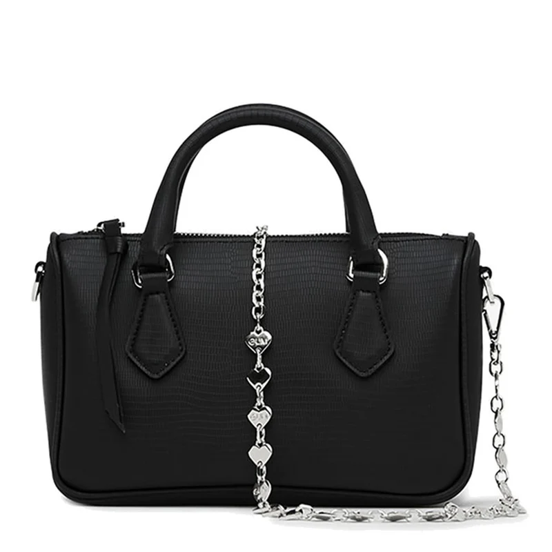 Borsa Donna a Mano con Tracolla GUM linea Heart Jewel colore Nero