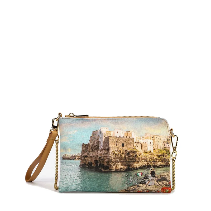 Borsa Donna Y NOT Pochette con Tracolla YES-384 Stampa Polignano